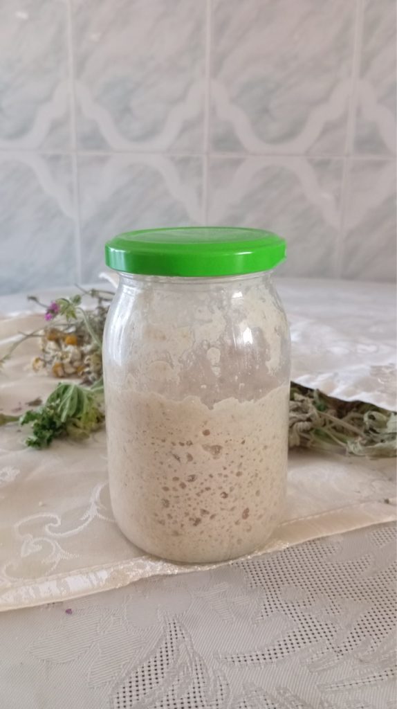 natural yeast in a jar